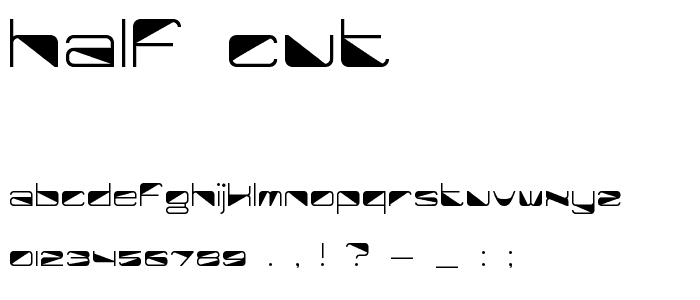 Half Cut font